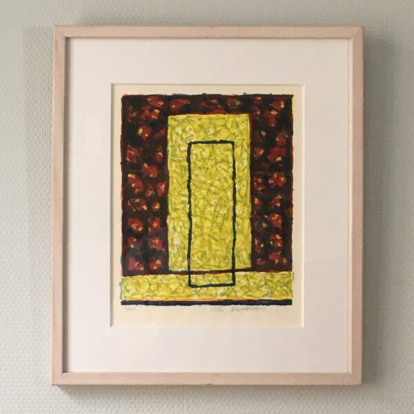 Pia Andersen, ”Abstrakt, gul, blå, rød”