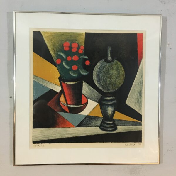 Eugene de sala: “Opstilling med lampe og potteplante”