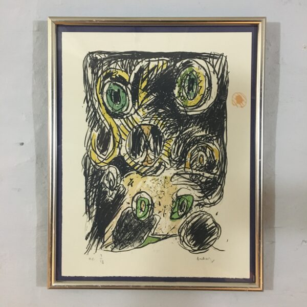 Pierre Alechinsky:” Sac des lignes, 1971”.